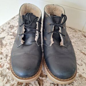 Armani Junior Winter Blue Leather Boots‎ for Kids size 13